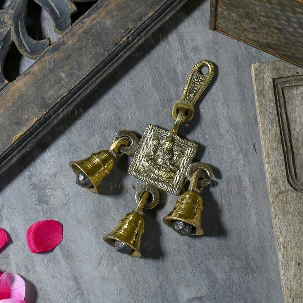 3 Wall Hanging Bell in Brass