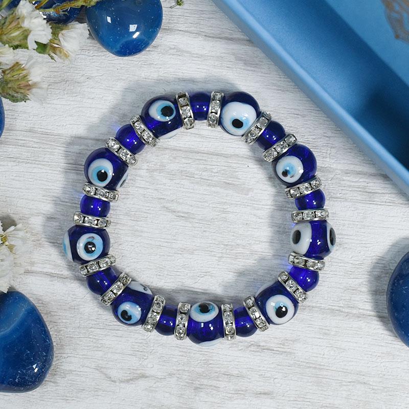 Buy Blue Evil Eye Bracelet Evil Eye Chain Bracelet Turkish Evil Online in  India  Etsy